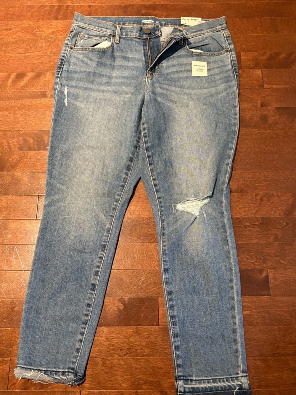 Old Navy Light Blue Distressed Boyfriend Jeans